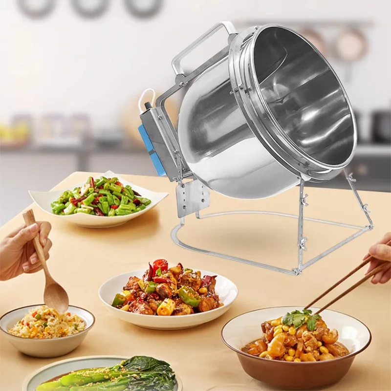 Home Cooking Machine - Friteuse à remuer en acier inoxydable,